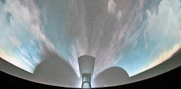 spherical mirror projection system shade
